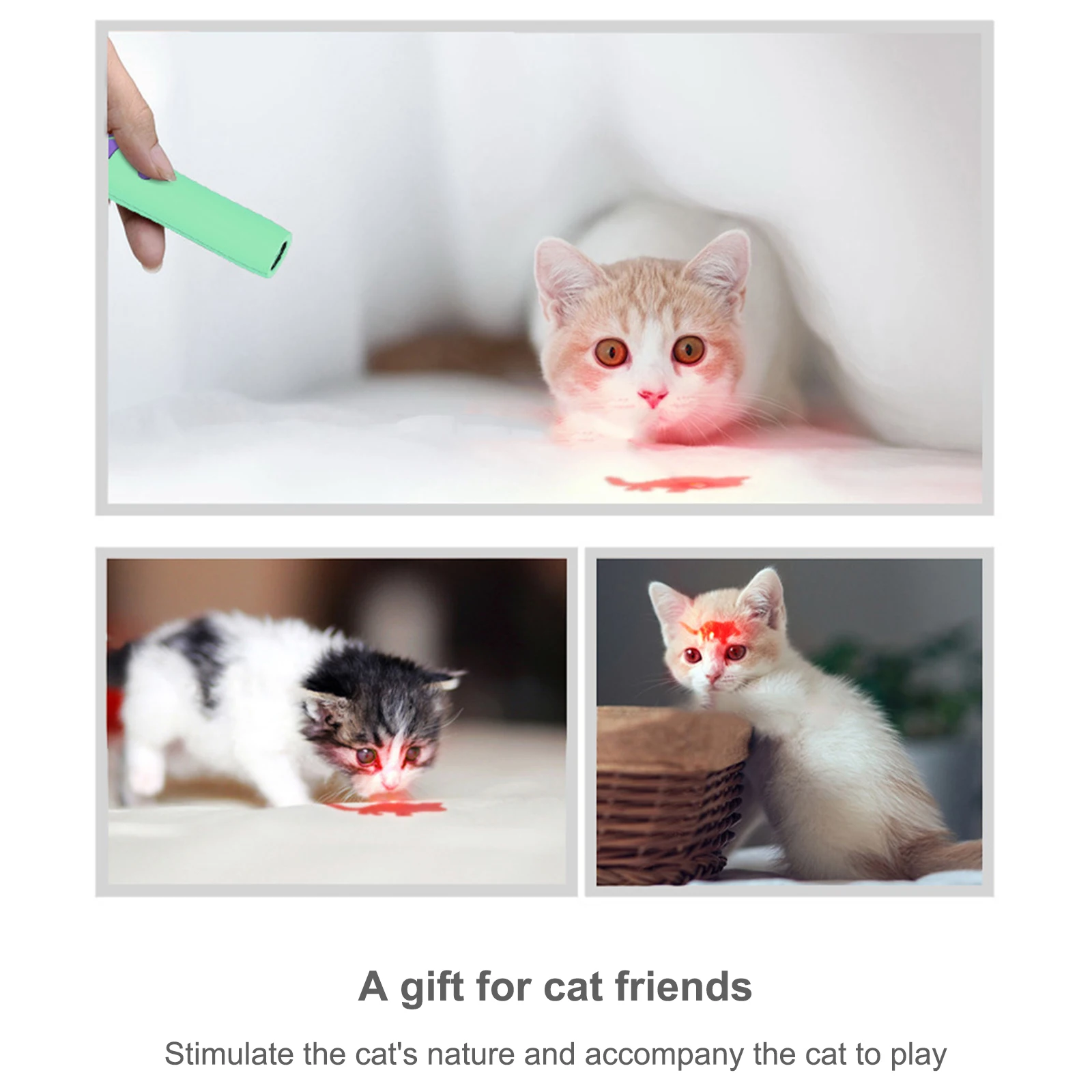 Cat Laser Pointer with Claw Pattern Style Chase Toys Pet Interactive Toy Stick Supplies Training Tracker | Дом и сад