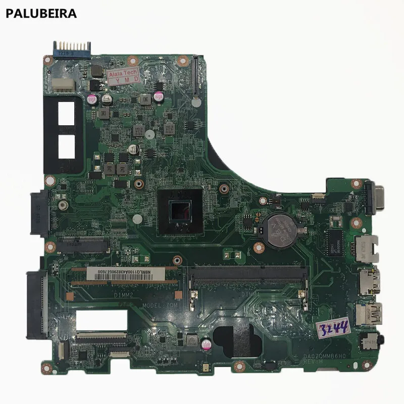 PALUBEIRA Материнская плата ноутбука для acer ASPIRE E5-411 материнская плата DA0ZQMMB6H0 NBMLQ11009 NBMLQ110096 с процессором протестированы быстро Ши