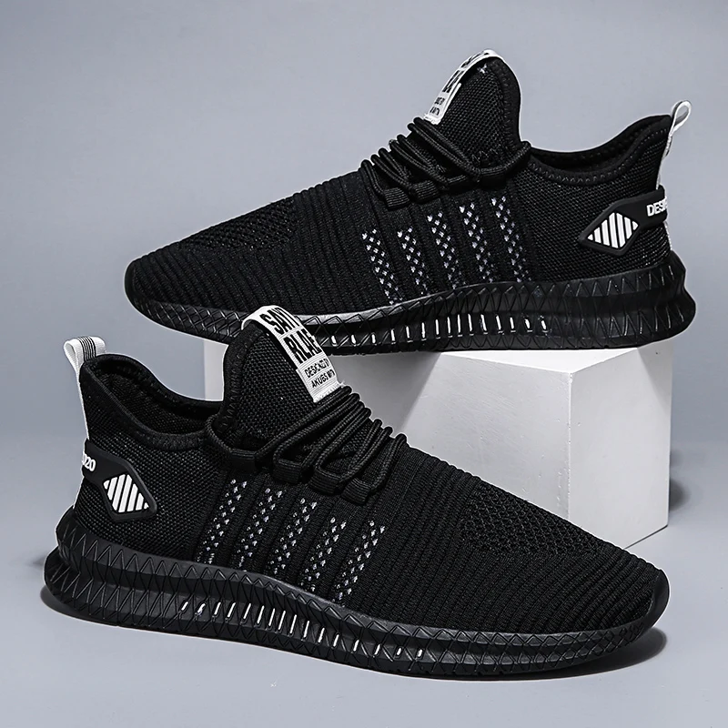 

Men's sneakers Sports shoes Air mesh Light Weight Running shoes Black Breathable Soft Mans footwear Superstar