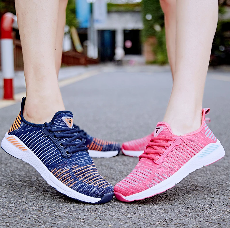 2019 autumn breathable sneakers men and women couples mesh running shoes casual travel | Обувь