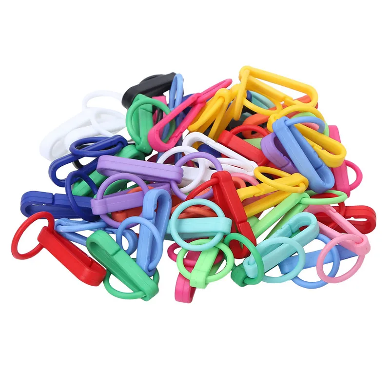 

10pcs Plastic Snap Hooks Small Keychains Bags Straps Fastener Pet Collar Decorative Buckles Backpack Luggage Belts Connectors
