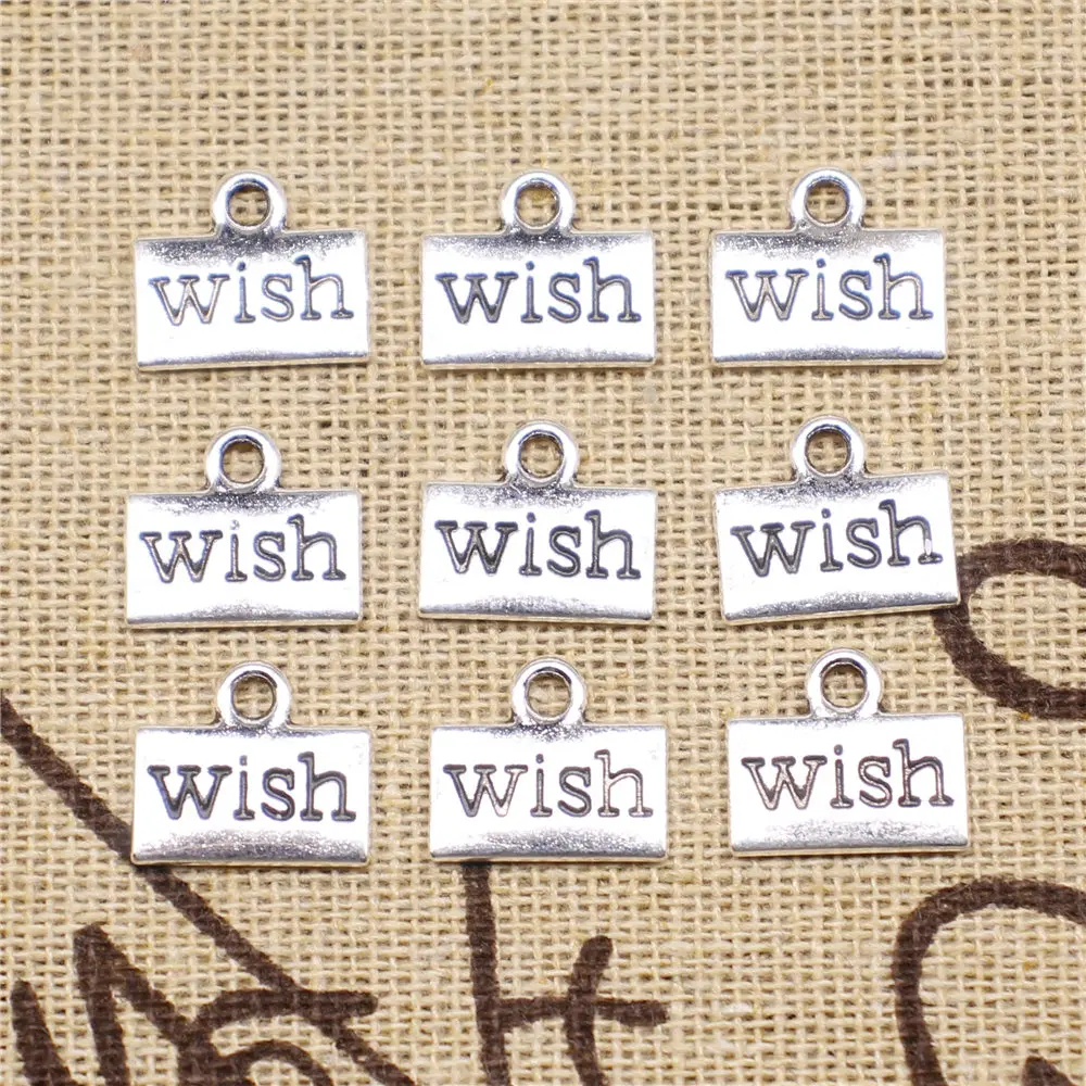 

Charm For Making Jewelry Pendants Wish 13x11mm 40pcs