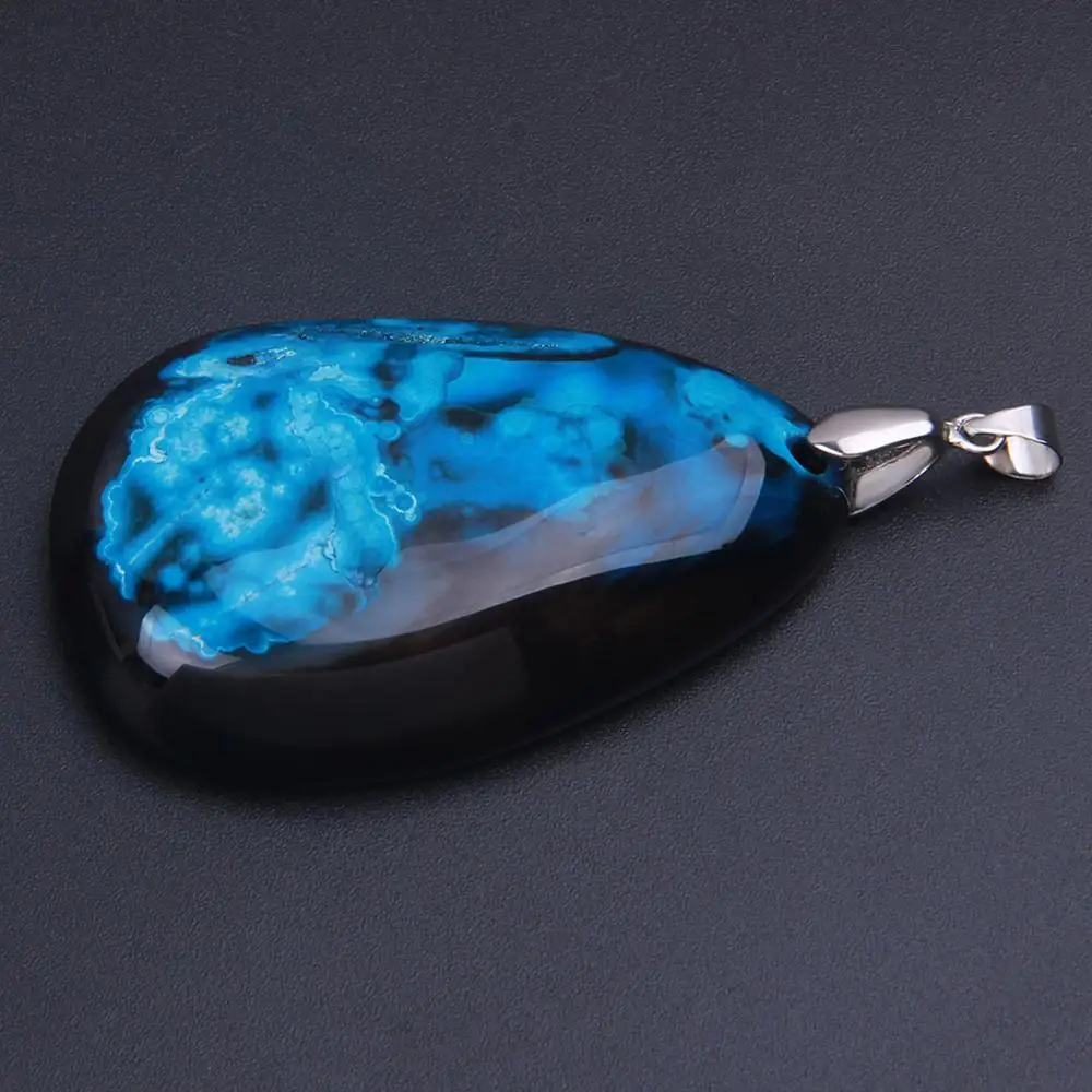 1 шт. высокое качество восстанавливающий натуральный синий бирюзовый агат рейки