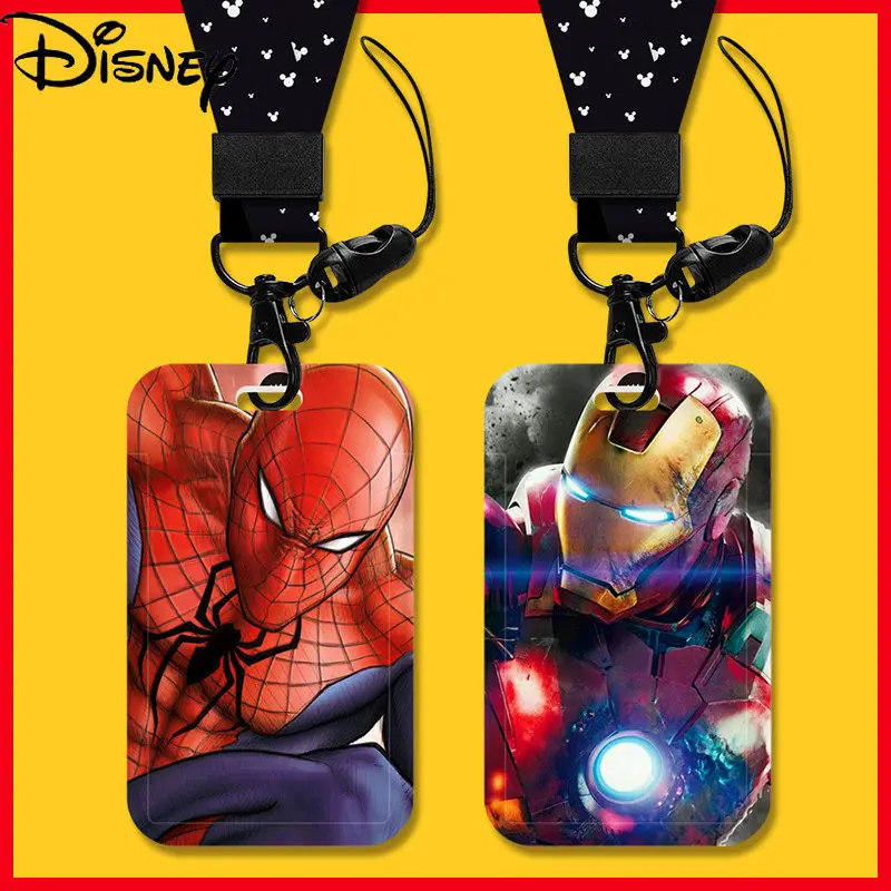 

Disney Marvel Pattern Printing Kindergarten Shuttle Card Bus Card Campus Card Meal Card Lanyard Protective Cover