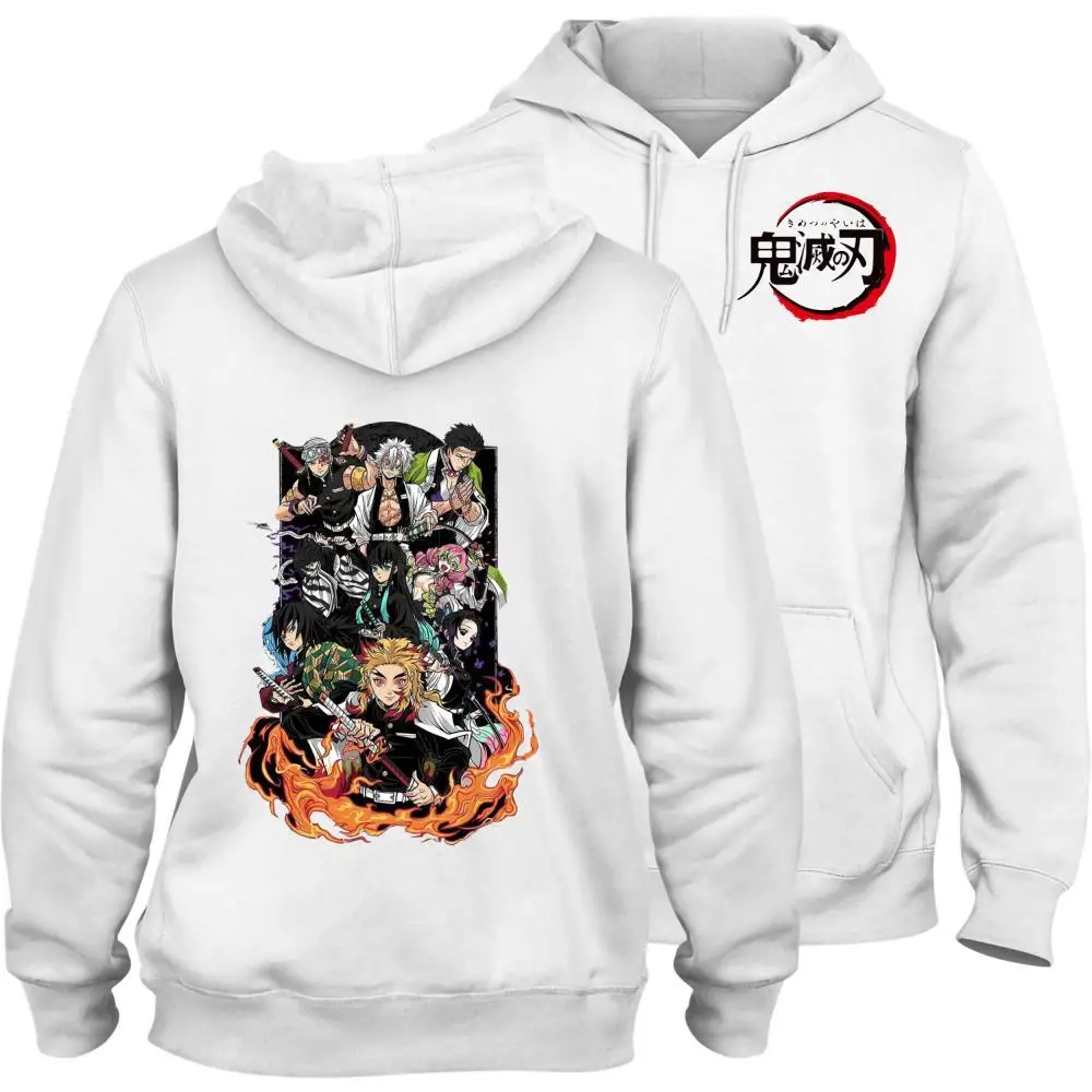 

Demon Slayer Kochou Shinobu Pattern High-Quality 100% Cotton Hooded Sweatshirt With Pocket Fleece Inside Thick Activewear