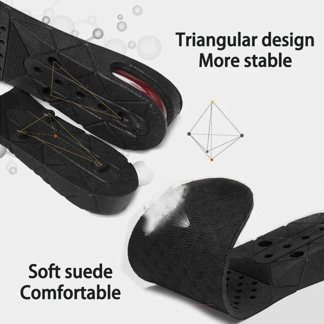 1.5-9cm Invisible Height Increase Insole Cushion Height Lift Adjustable Cut Shoe Heel Insert Taller Support Absorbant Foot Pad 5