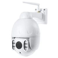 waterproof 5x pan tilt zoom spinning video surveillance ip camera wifi ir hd 5mp dome camcorder with mic audio talk memory card
