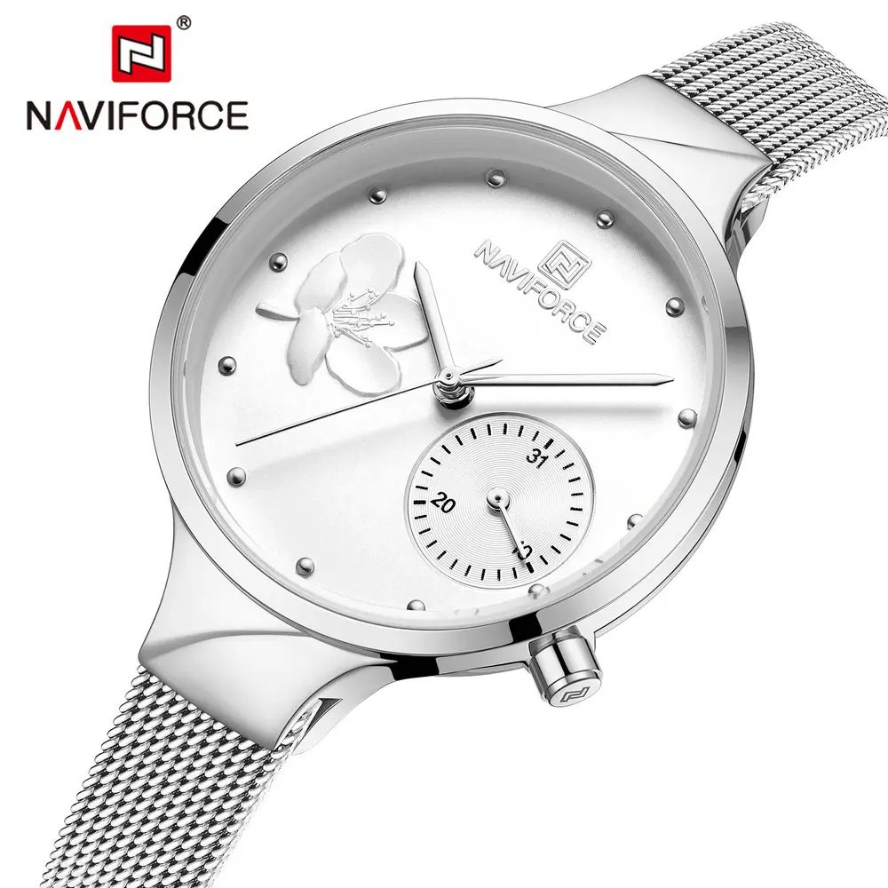 Часы наручные NAVIFORCE женские кварцевые Элегантные Простые Модные брендовые