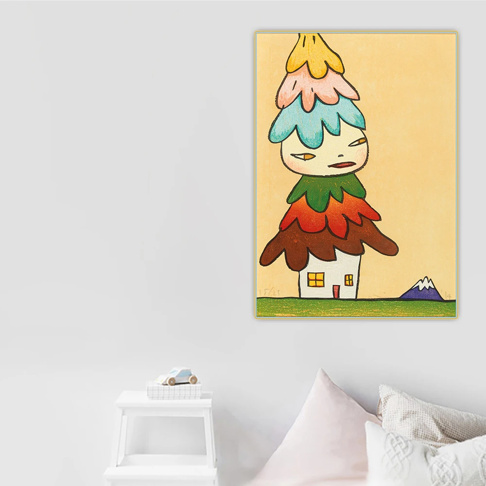 Цитон Нара Yoshitomo Mushroom грибной дом Canvas холст искусство картина маслом знаменитое