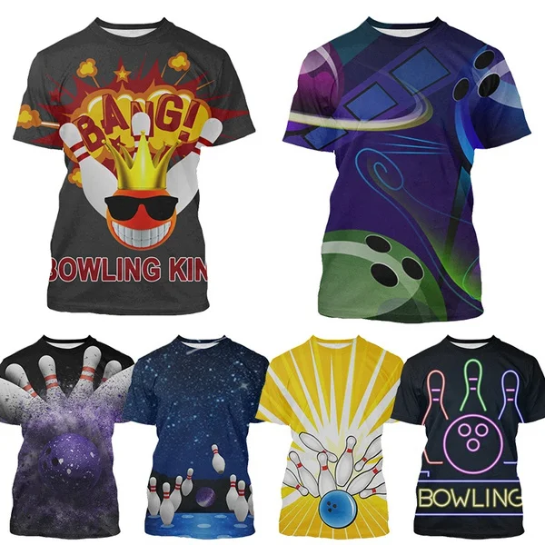 

Bowling Men and Women Fashion 3d T-shirt Casual Pullovers