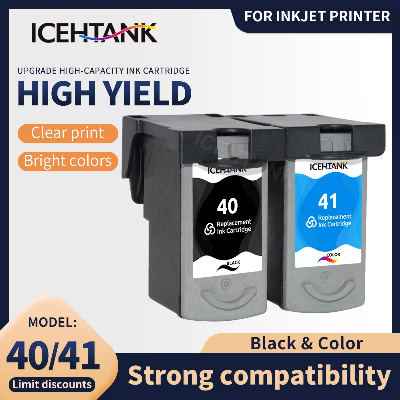 Восстановленный картридж для чернил Icehtank PG40 CL41 PG 40 41 совместим с iP1600 iP1200 iP1900 MP140