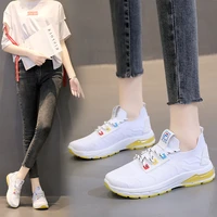 air cushion flying woven large size sports shoes female 2021 new korean shoes casual student shoes daddy running shoes