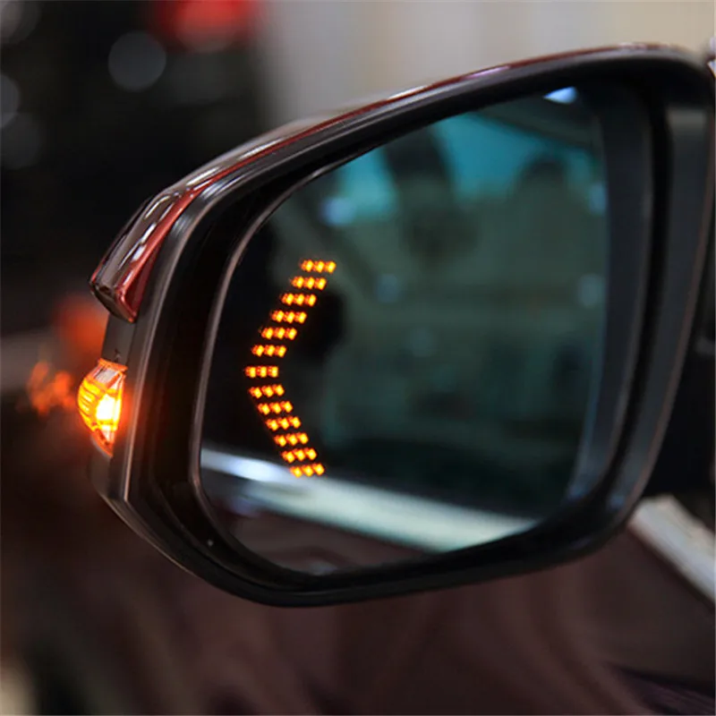 Автомобиль 2 шт./лот 14 SMD Светодиодная Стрелка Панель для автомобиля заднего вида Индикатор для зеркала указатель поворота Автомобильный светодиодный зеркало заднего вида свет