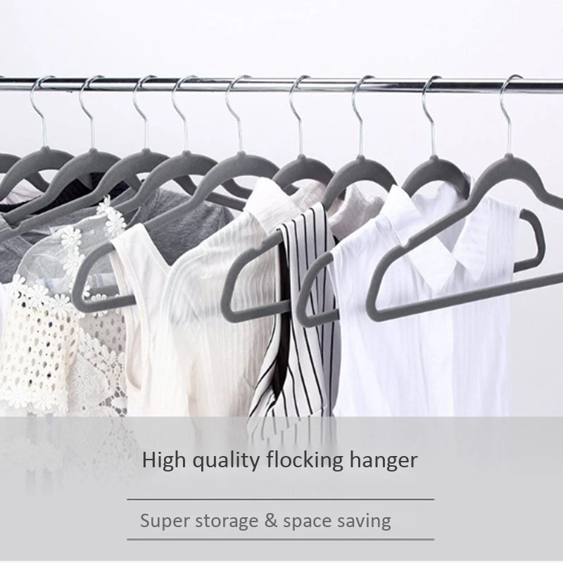 Детские Бархатные Нескользящие вешалки для одежды 30 штук в упаковке серый