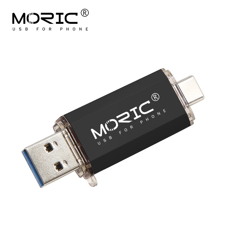 black Лидер продаж, Usb флеш-накопитель OTG, Тип C, 128 ГБ, 64 ГБ, 32 ГБ, 16 ГБ, USB флеш-накопитель 3,0, высокоскоростной флеш-накопитель для устройств type-C - Цвет: black