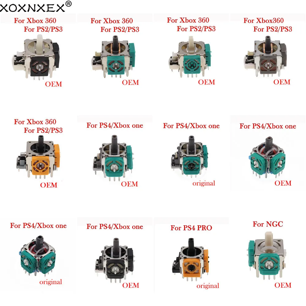 

XOXNXEX 1 шт. 3D аналоговые ручки, джойстик, джойстик, модуль Rocker Для Xbox ONE Xbox360, контроллер для PS2 PS3 PS4 PRO NGC