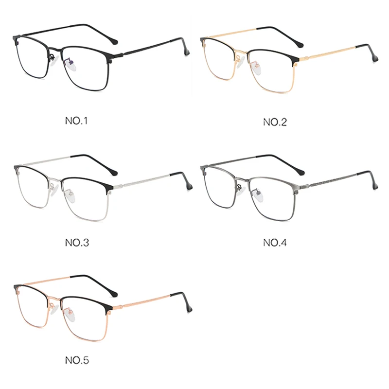 

KIYO Brand 2020 New Women Men Fashion Anti Blue Light Optical Frame Metal Eyeglasses Frames Square Spectacles Glasses 101919
