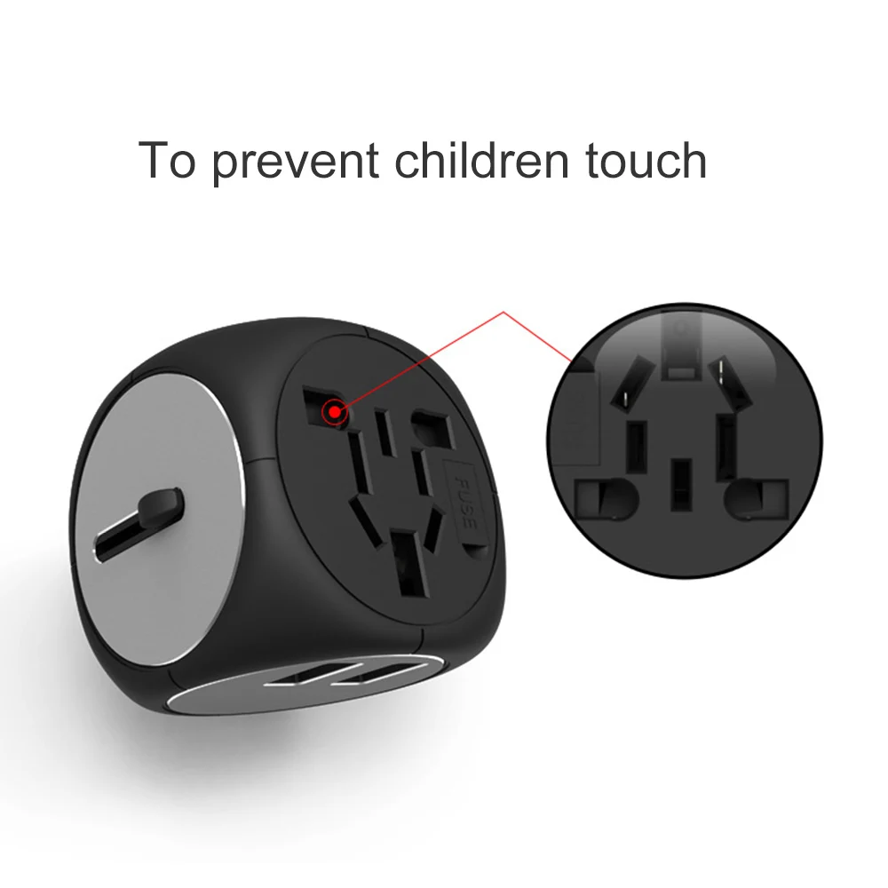 Универсальный адаптер для путешествий автоматический предохранитель