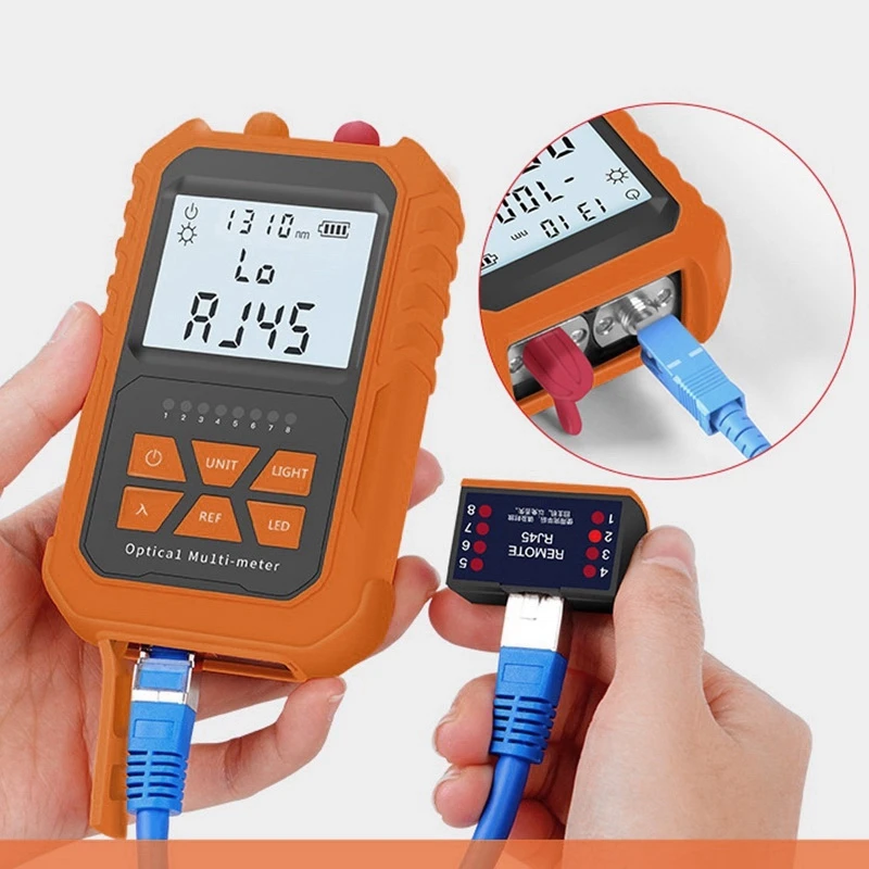 4 in 1 optical power meter visual fault locator 5km light pen led lighting opm network fiber optic cable tester tools free global shipping