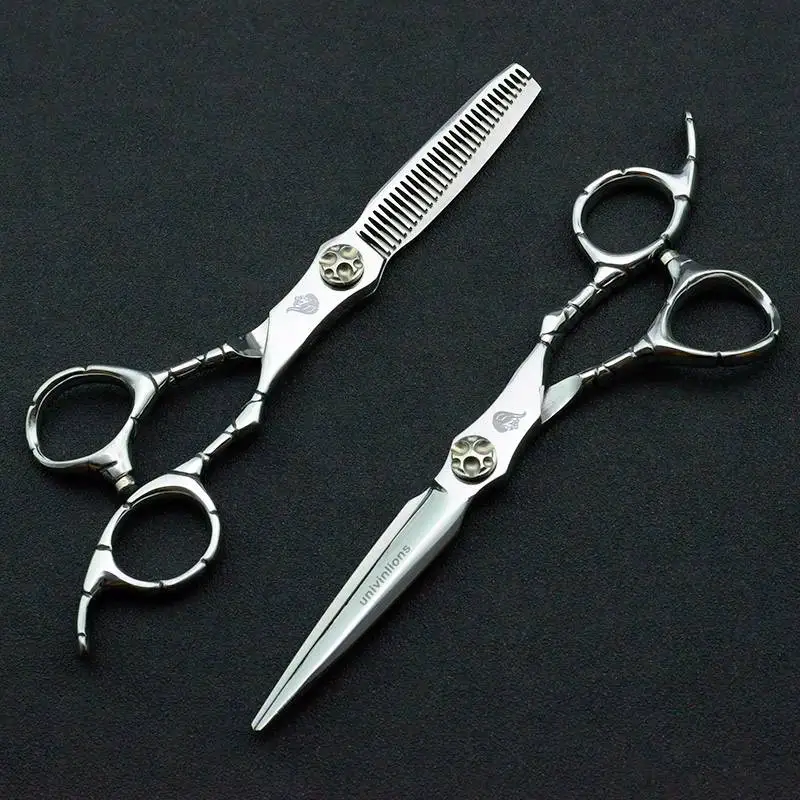 

6" Univinlions Japan Steel Barber Scissors Professional Hairdressing Scissors Hair Shears Salon Hair Cutting Scissors Haircut