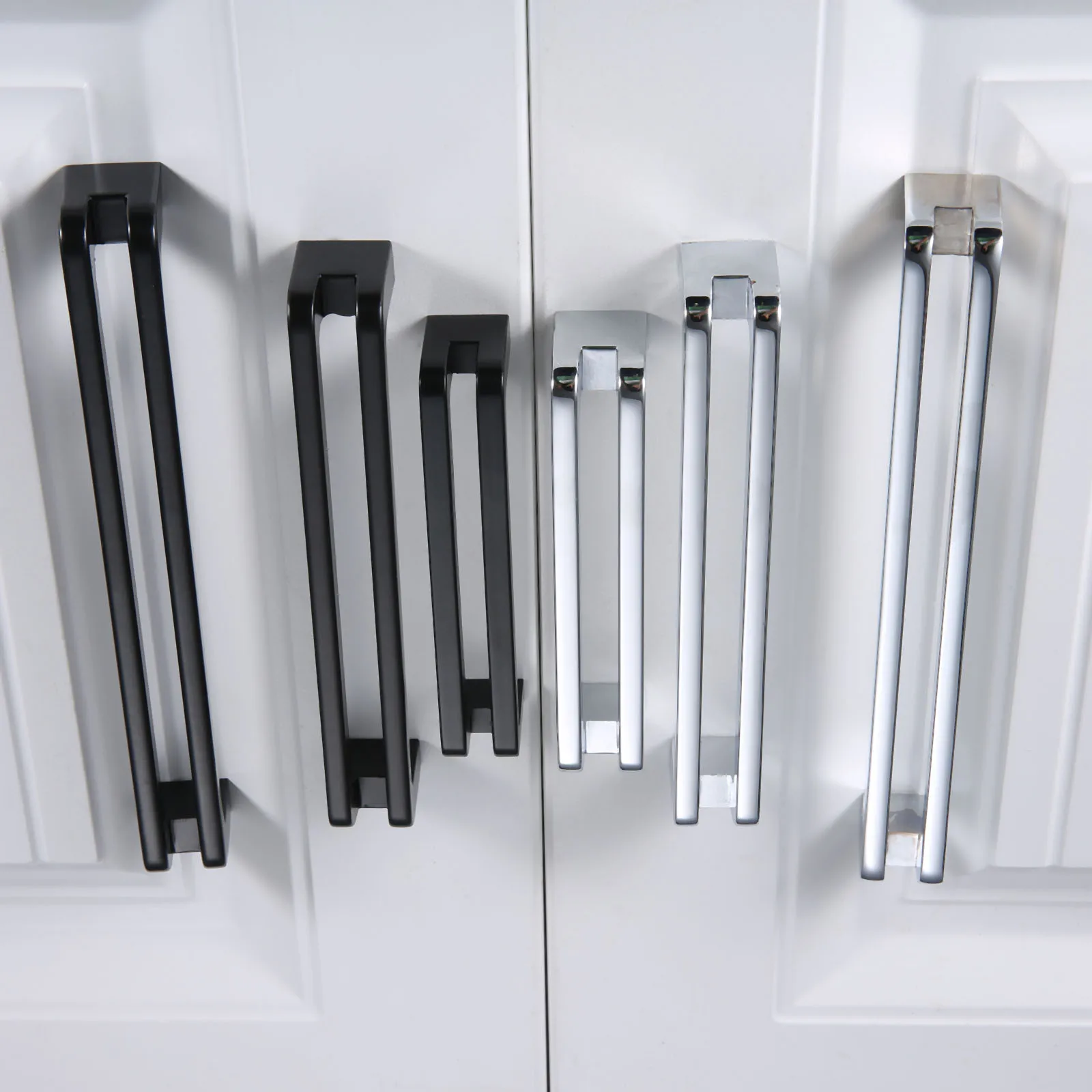 Китайская двойная дверь черная полая ручка для книжного шкафа мебельная