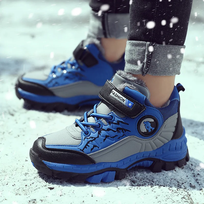 Новинка зимняя теплая детская обувь зимние ботинки хлопковая спортивная для