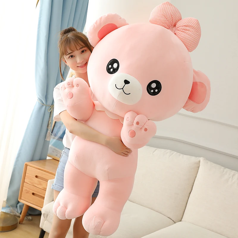 

Kawaii мягкий мультяшный медведь мягкая кукла большие медведи плюшевая игрушка для девочки обнимающая спальная Подушка подарок украшение 43 д...