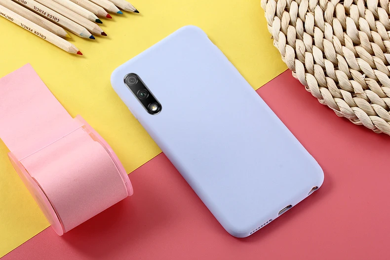 Чехол TRISEOLY для huawei Honor 9X противоударный простой однотонный Мягкий силиконовый