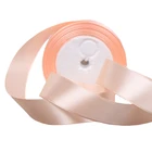 25 ярдоврулон, 1 дюйм, 25 мм, шелковая атласная лента ручной работы для украшения на Рождество и свадьбу, лента для упаковки подарков, рукоделие для шитья