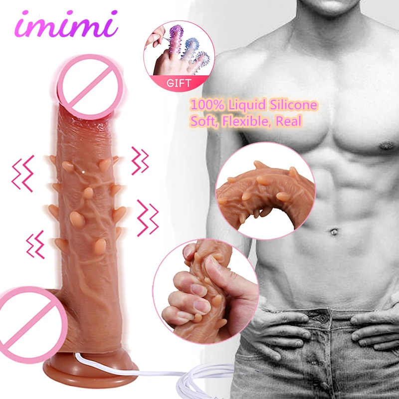 USB качающийся вибратор огромный реалистичный дилдо с присоской секс игрушки для