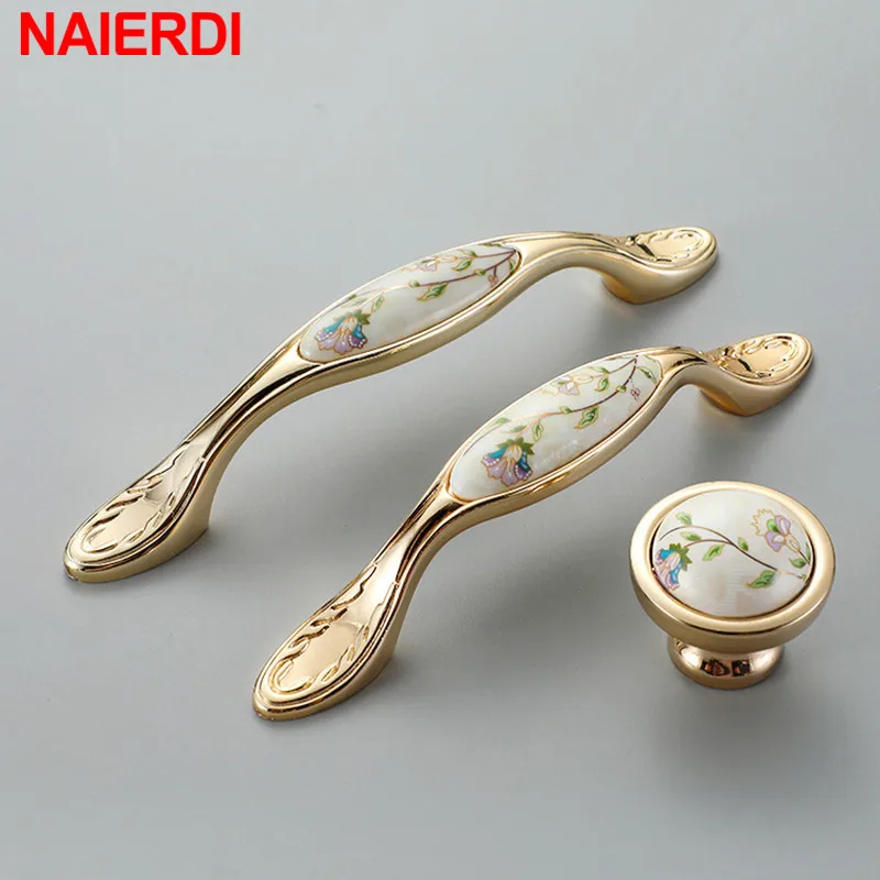 NAIERDI 10PCS Antique Ceramic Cabinet Handles Chinese Vintage Drawer Knobs Wardrobe Door European Furniture Handle | Обустройство