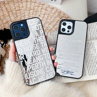 luxury mirror phone case for coque iphone 1211 pro xs max xr se 2020 7 8 plus x soft tpu ins letter back cover iphone12 funda