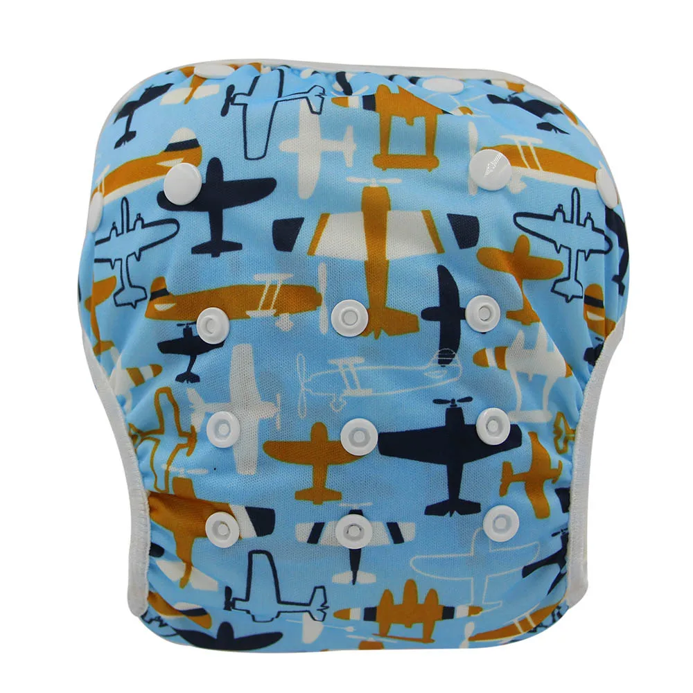 Детские многоразовые подгузники для плавания моющиеся с мультяшным рисунком