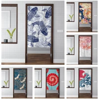 japanese flower bird carp door curtain take you good luck home decor bedroom kitchen short plush colorful artistic curtain