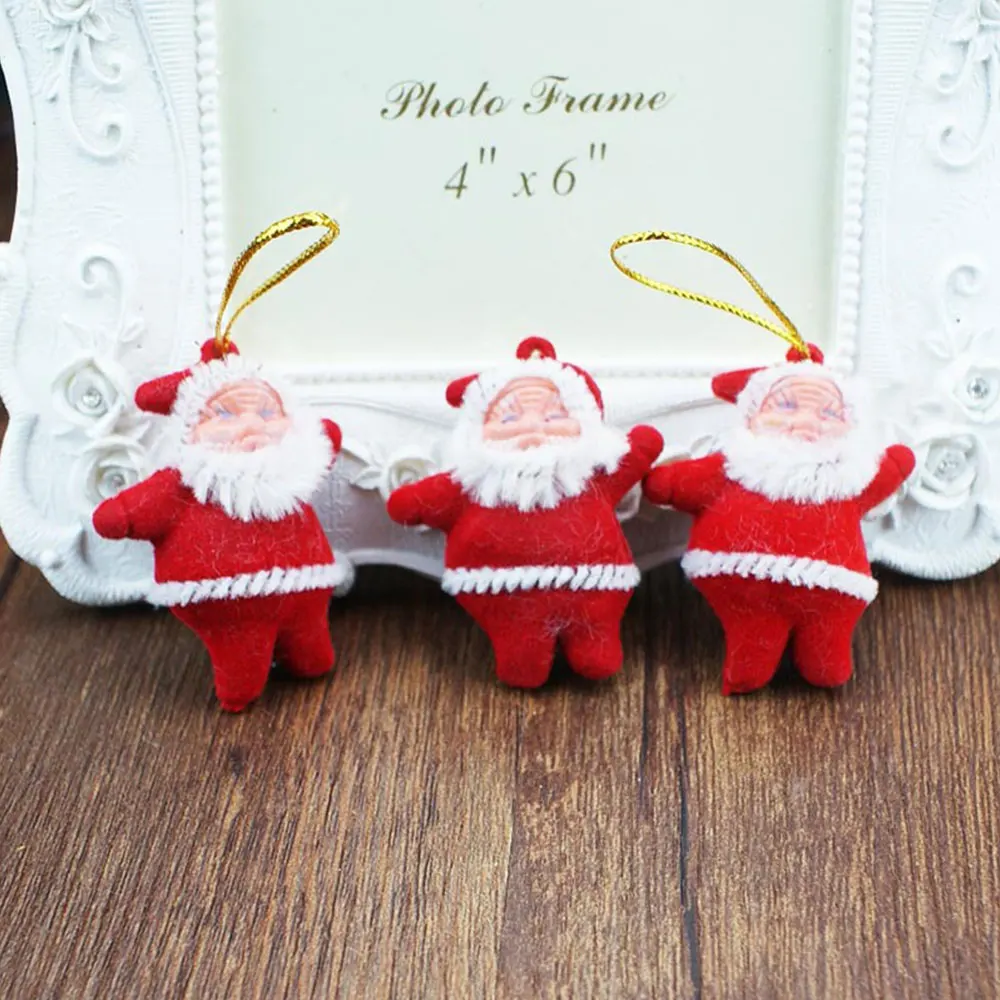6 шт. Рождественские украшения подарки красное яблоко подвеска с Санта Клаусом