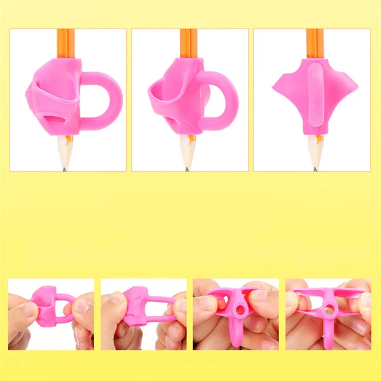 1Pcs Children Writing Pencil Pan Holder Kids Learning Practise Silicone Pen Aid Posture Correction Device for Students New | Канцтовары