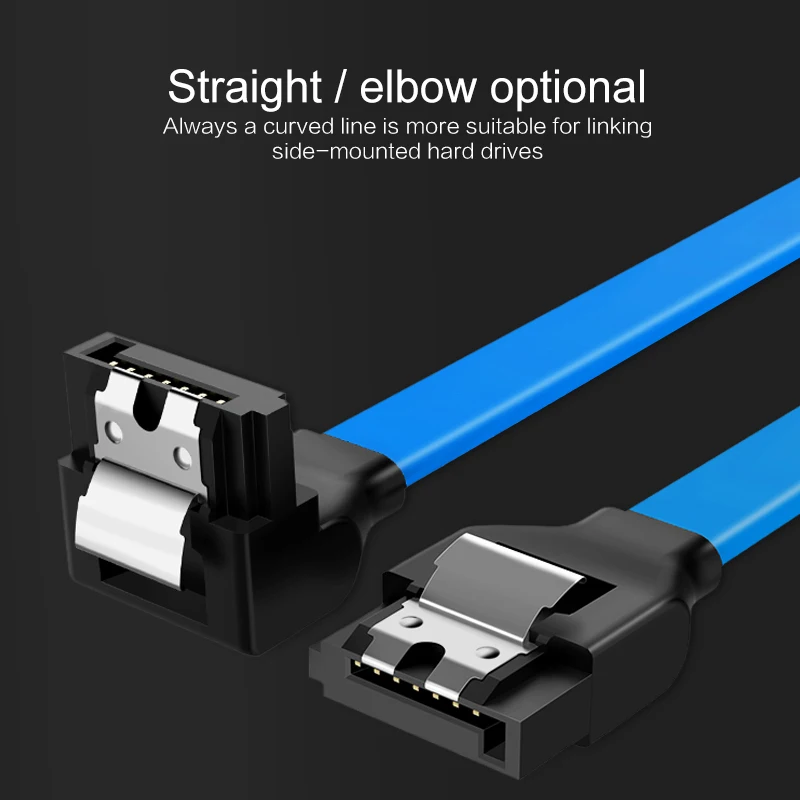 

1PC SATA Cable 3.0 to Hard Disk SSD adapter HDD cable Straight 90 Degree Sata 3.0 Cable for Asus MSI Gigabyte Motherboard TXTB1