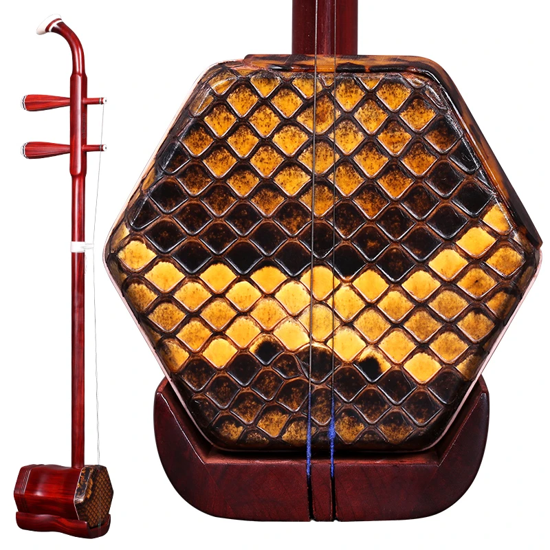 Африканский листок палисандр Erhu Dragon Head 100% туры золотой цветок кожи питона