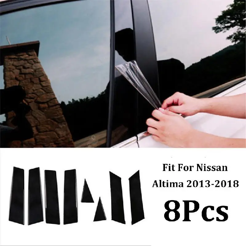 8 шт. полированные столбы стойки подходят для Altima Nissan 2013-2018 отделка дверного окна |