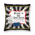 Пользовательский кинотеатр, кинотеатр, камера, попкорн, квадратная наволочка для подушки, домашний декор, 3D двухсторонний принт, ретро пленка, наволочка для автомобиля