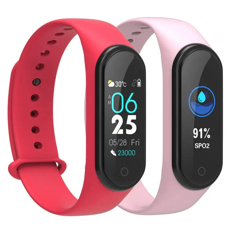 Умный Браслет fitbit 2 0 M4 с цветным экраном фитнес трекер измерение кровяного