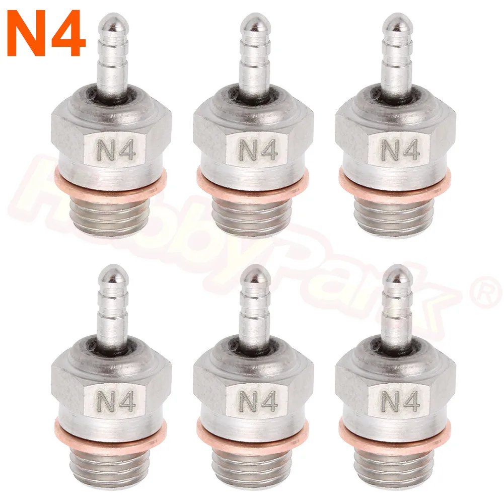6 шт. N3 Горячая Свеча зажигания #3 #4 N4 свеча свечи для Vertex SH Nitro детали двигателя 1/10