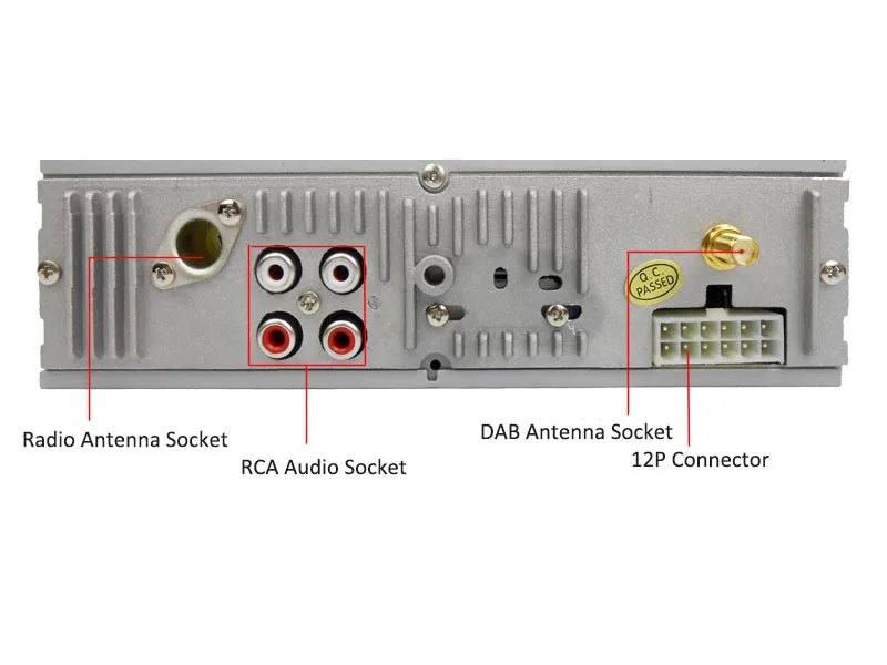 12P Connector 1 Din автомагнитола DAB Авторадио Bluetooth Авто Аудио Стерео RDS AM FM MP3 USB SD Aux-in-dash ISO головное устройство PHYEE SX-MP3520DAB - Цвет: 12P Connector