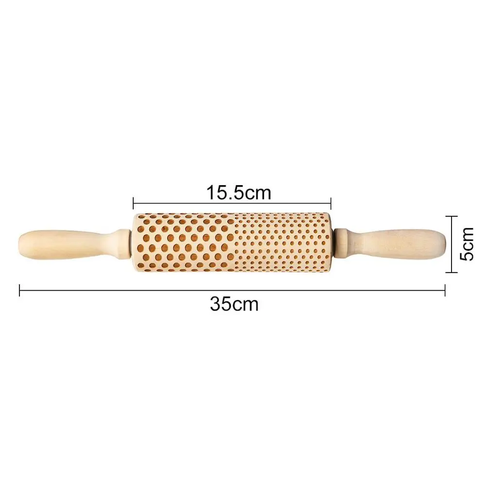 Рождественское тиснение рулонный штифт антипригарное помадное тесто валик для
