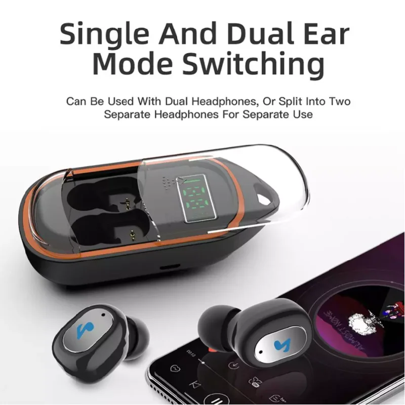 

TWS X21S wireless bluetooth headphone slider headset sports waterproof earplugs HIFI sound quality for Android ios