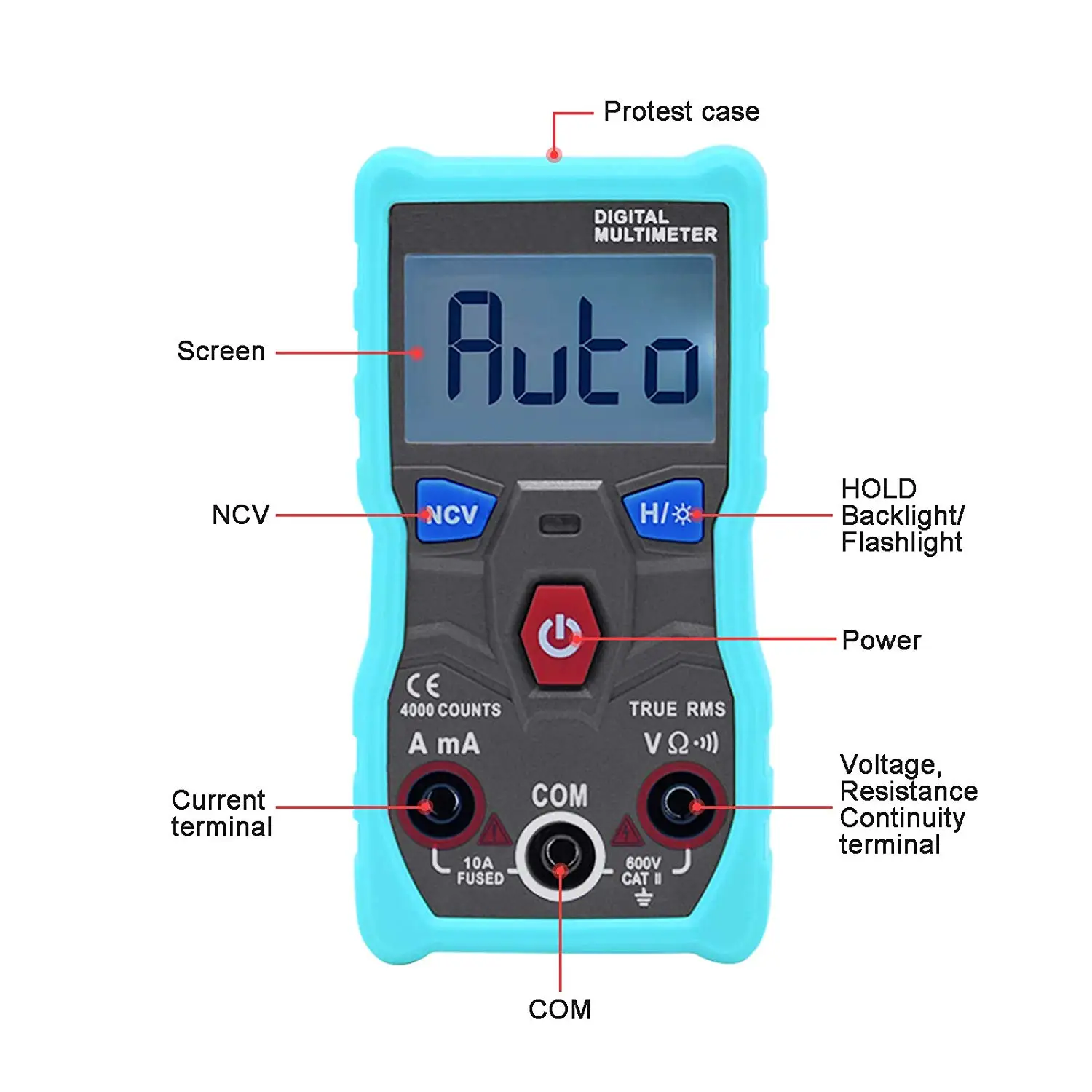 Цифровой мультиметр ZOYI DC/AC Измеритель Напряжения тока ручной Амперметр