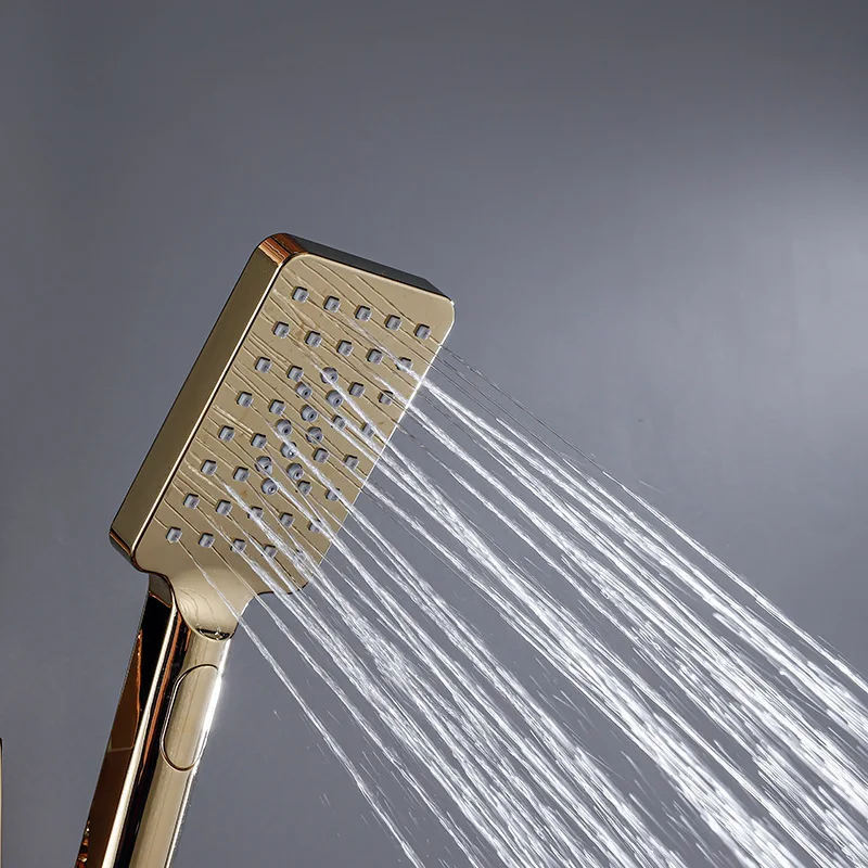 Золотая цифровая Душевая система термостатический набор для ванной и горячей