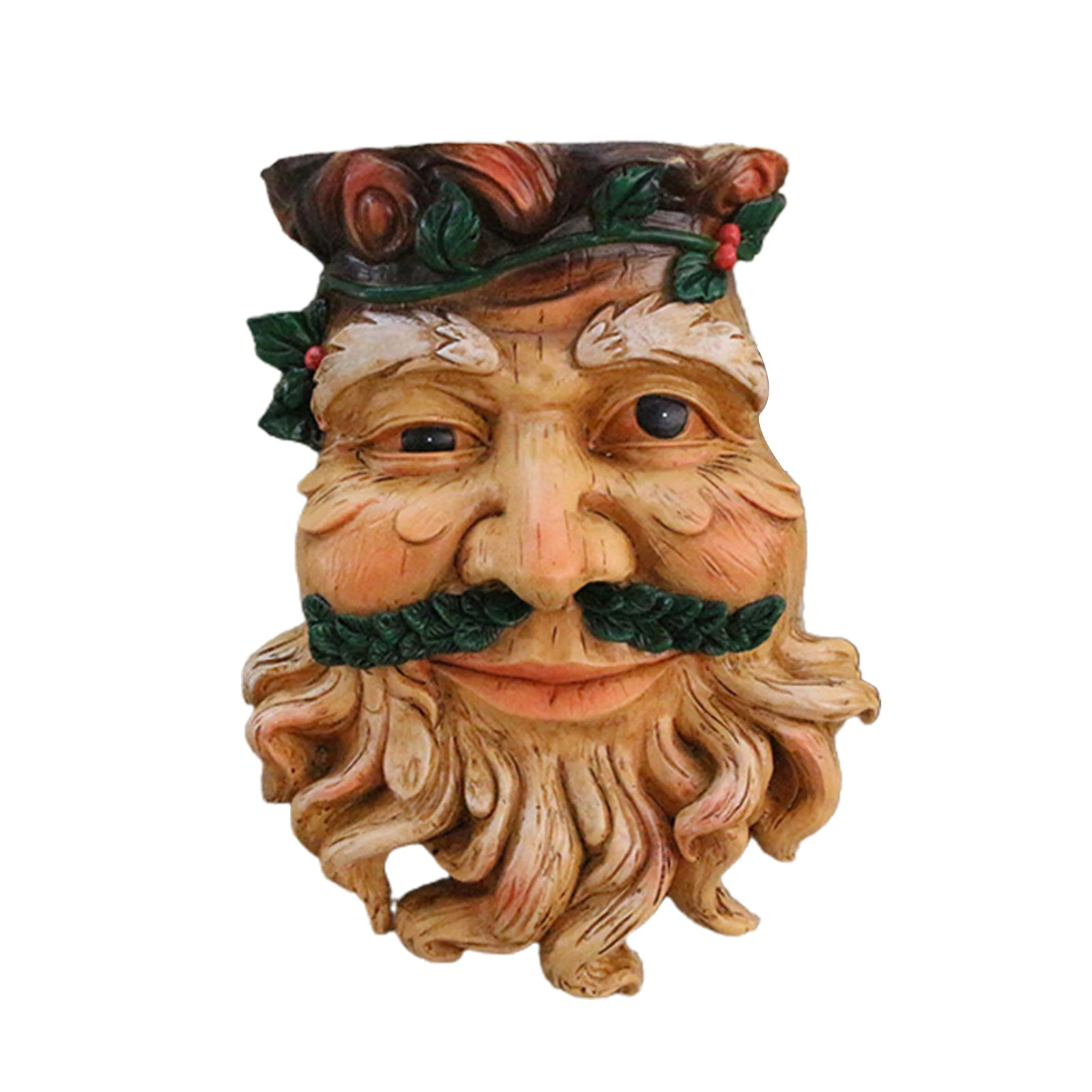 

Tree Face Garden Decoration Resin Treeman Craft Statue Decorative Hanging Wall Birds Feeder for Outdoor
