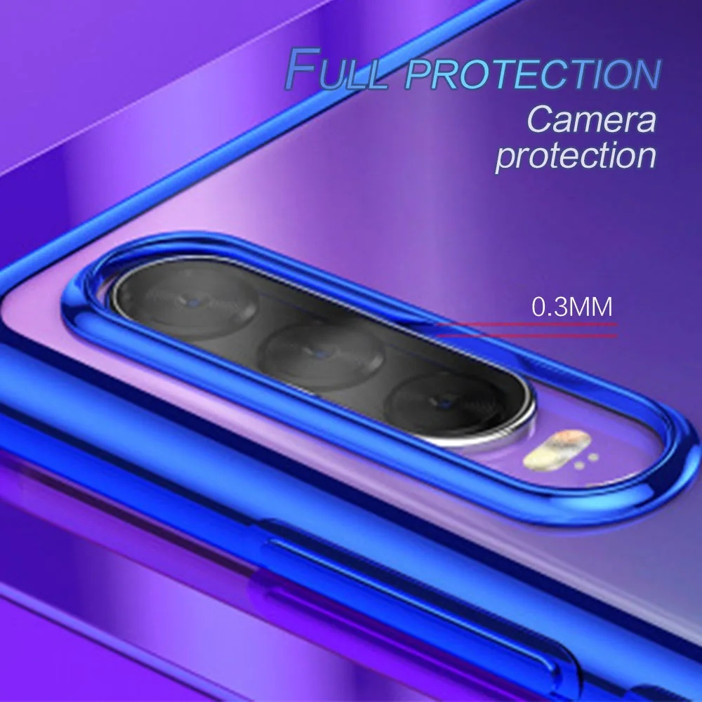 Чехол для Huawei P30 Pro с 3D лазерным покрытием роскошный мягкий прозрачный чехол из