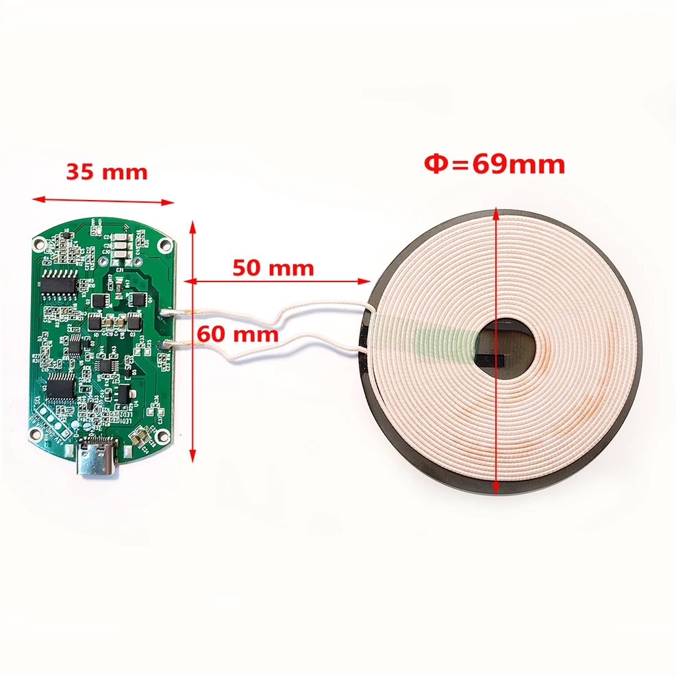 long distance wireless charger diy module pcba circuit board coil for iphone 12 8 galaxy s20 xiaomi huawei qi wireless charging free global shipping